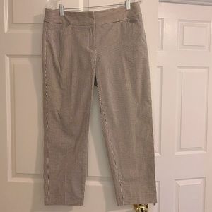 LOFT Cropped Pants, Navy Stripe NWT